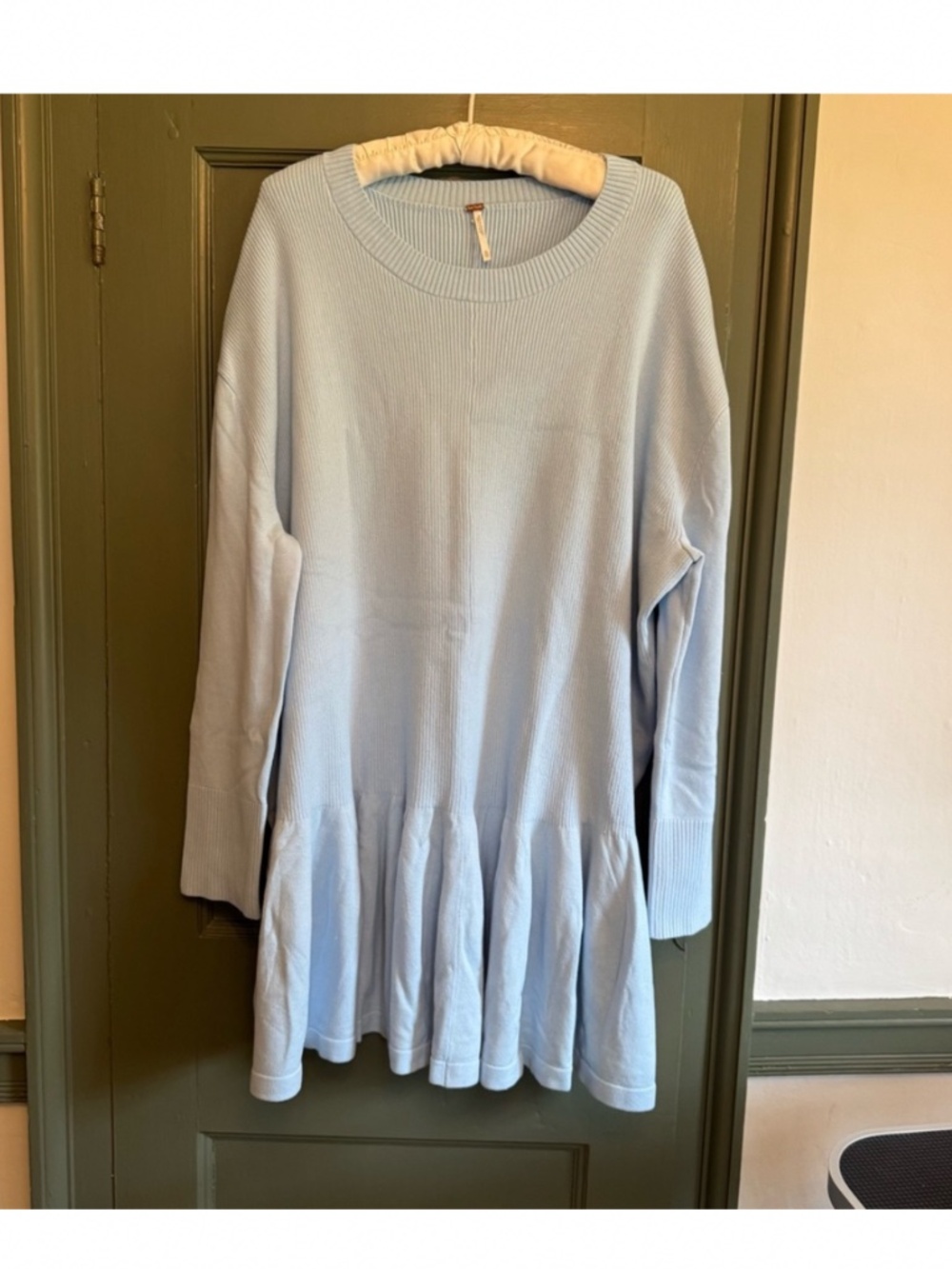 Free People Time On My Side Mini Dress in Ice Water sz XL EUC $148R - Picture 11 of 11